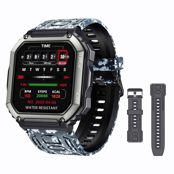 Smart Watch Menn Big Batteri Musikk Play Fitness Tracker Bluetooth Dial Call Sport Smartwatch Men