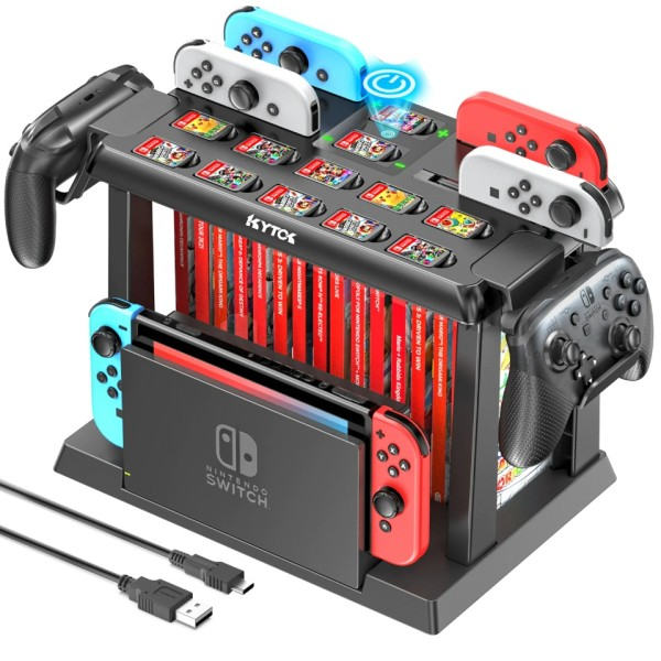 Laddare Pro Kontrollenhet Hållare Switch Spel Lagring Torn Switch OLED Laddning Dock Station