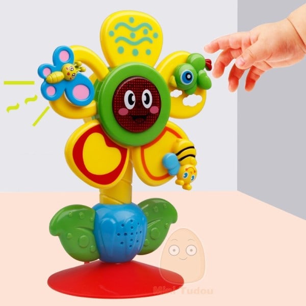 Baby leker 13-24 måneder musikal Multi-touch roterende pariser hjul barn bord tricolor sugere leketøy