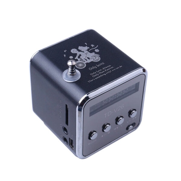 Mini FM Radio Receiver MP3 Musik Spelare LCD soundbar Micro SD TF Musik Stereo Högtalare