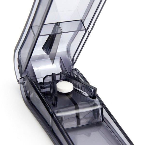 Bärbar Pill Cutter Box Mini Drog Box Tablet Cutter
