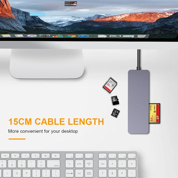 Typ C Card Reader 5 in 1 USB C to CF XD MS Micro SD M2 TF Memory Card Reader