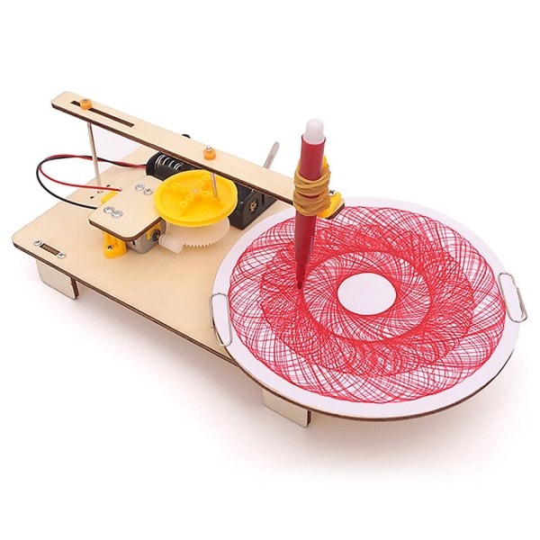 Samlet elektrisk plotter model kit kreativ tegning robot fysik videnskabelig eksperiment pædagogisk legetøj