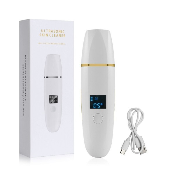 Ultralyd Skin Scrubber Fjerner Svarthode Ultrasonic Peeling Ansikts Scrubber