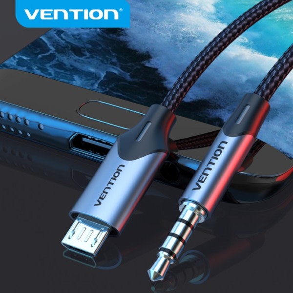 Vention Mikro USB till 3,5 mm Ljudkabel för Hi-Fi Ljud Kort Mikrofon Karaoke 3,5 Jack Adapter för Samsung Xiaomi Android telefon