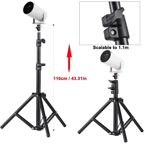 110 cm Universal Portabel Fäste för magcubic HY300 pro Projektor Stativ Stativ Fäste
