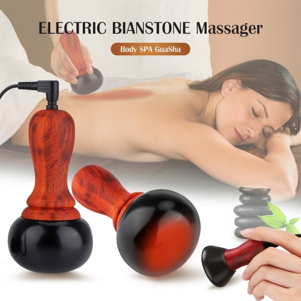 Elektrisk Hot Stone Massager til Krop Ansigt skrabning terapi Anti cellulite Massage Ansigtsbehandling