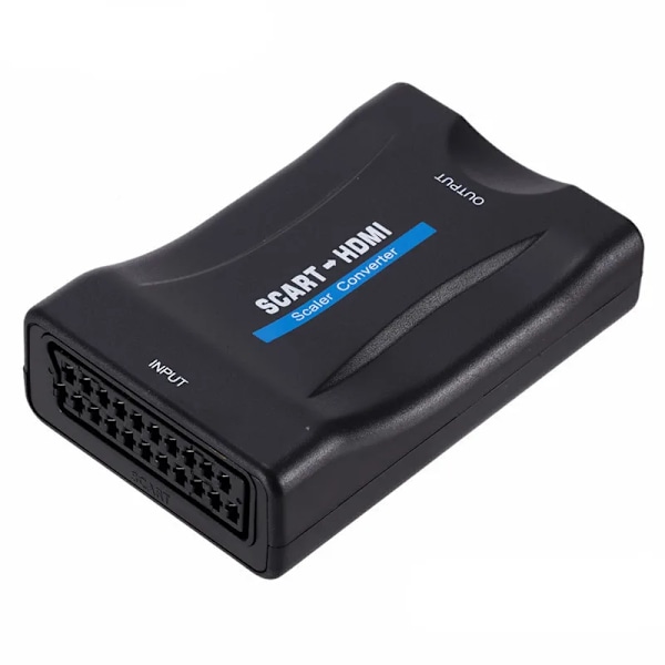 1080P SCART till HDMI Omvandlare Video Ljud Adapter Uppskala AV Signal HD Receiver TV DVD