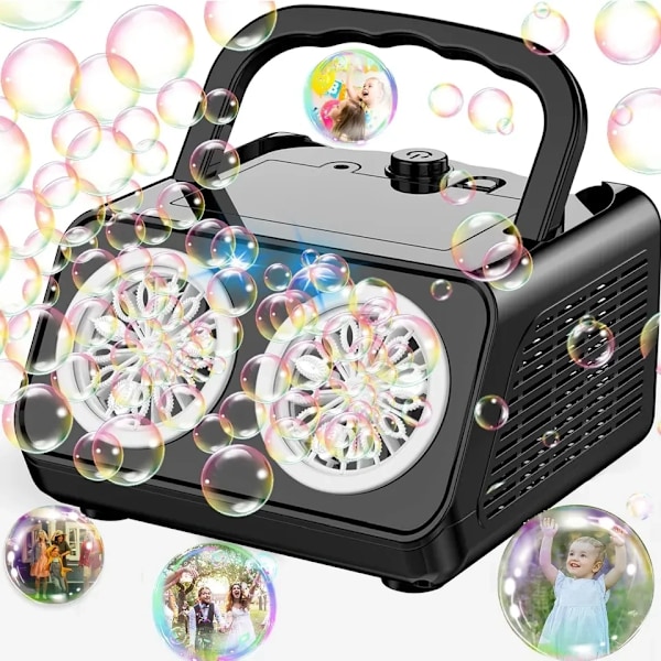 Automatisk bubbla maskin uppgradering bubbla blåsare med 2 fläktar