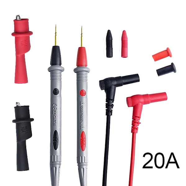 1 par 20A Digital Multimeter probe Polyvinyl klorid tråd Nåle spiss