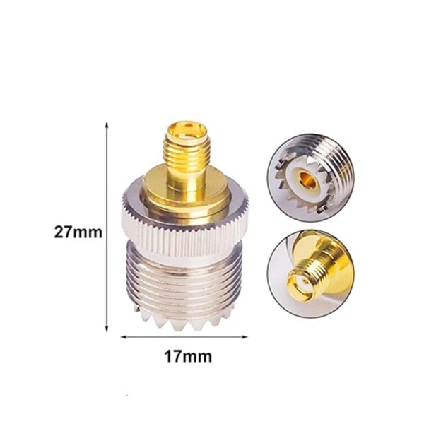 1 STK SMA hun til UHF hun RF koaksial stik adapter