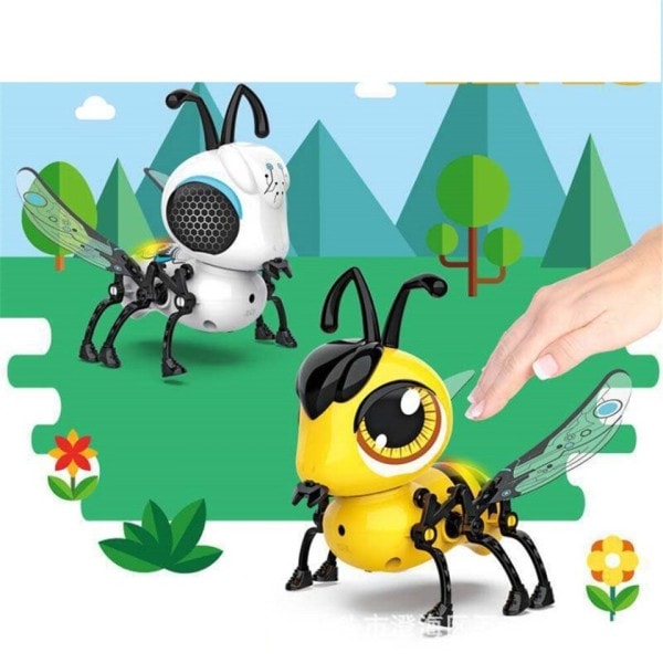 Honningbi Gul Hvid Legetøj Gør-det-selv Samlet Touch Sensing Bee Insekt STAM Legetøj