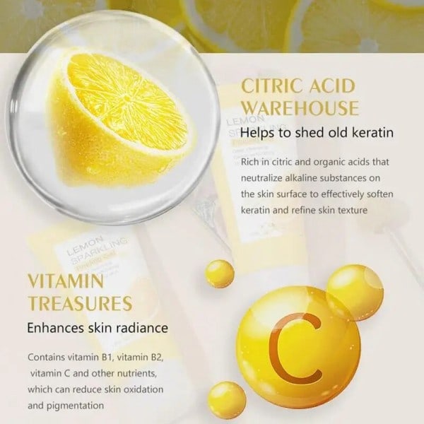 Citron Peeling Gel 80g Rensende Scrub Til Ansigt Hud Opstramning Fugtgivende Hud Skåsom Fjerner døde hudceller eksfoliator