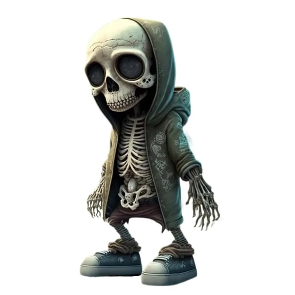 Halloween tema skelett docka harts prydnad skalle karaktär staty hem dekoration