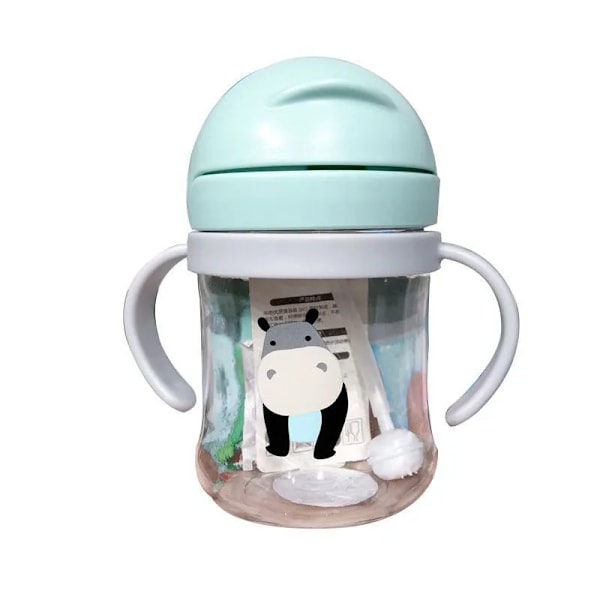 250ml Baby Matning Kopp med halm Barn Lär Mata Dricka flaska