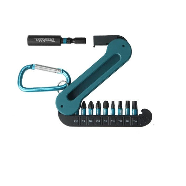 Makita E-15849 Skruetrækker Bit Sæt 10stk Sekskantet Kors Elektrisk Skruetrækker Bits Magnetisk Sleeve