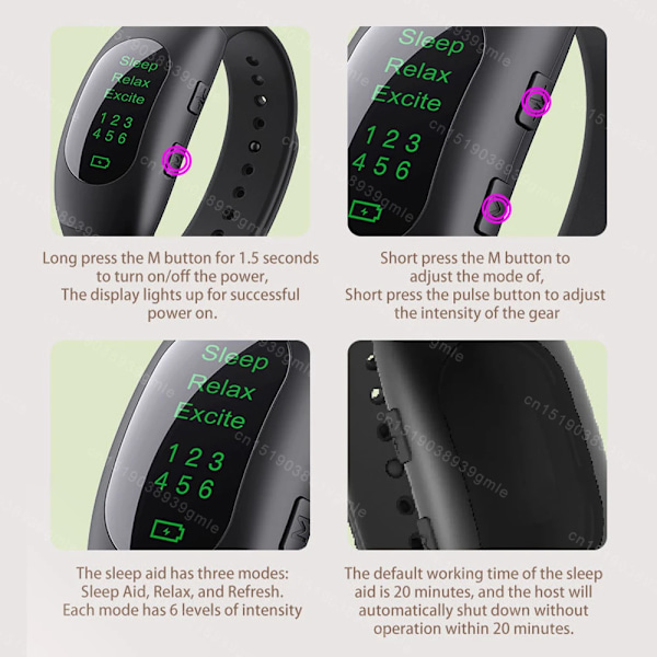 CES Håndholdt Sleep Aid Device Micro Current Intelligent Help Sleep Device