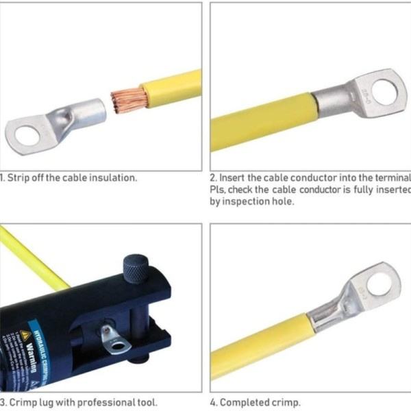 240 stykker Ring Terminal Kabel Sko Tindne Kobber Lug Wire øje stik