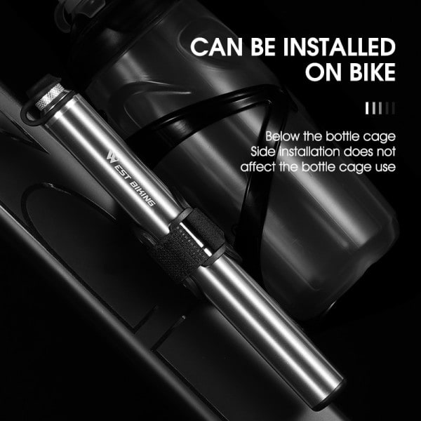 WEST BIKING 160PSI Cykel Pumpe Høj tryk Slange MTB Road Cykel Dæk Inflator Schrader Presta Ventil Kugle Bærbar Mini Pumpe