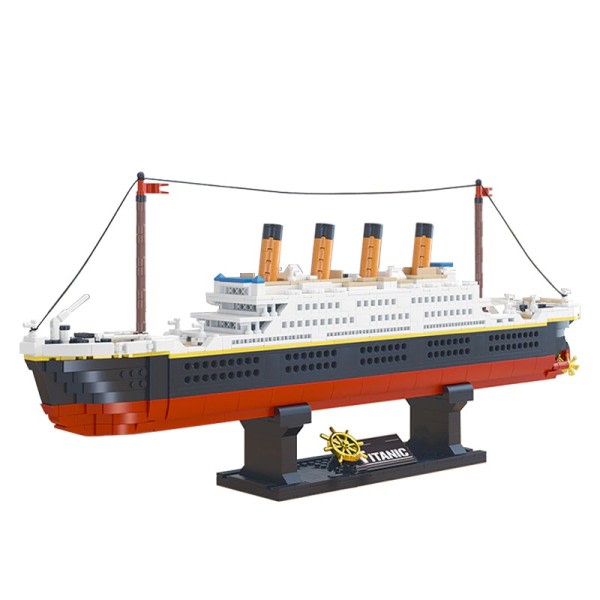 Mini World Famous Film RMS Titanic Skep Modell Byggnad Klossar Figurer Båt Vänner Klossar Leksaker