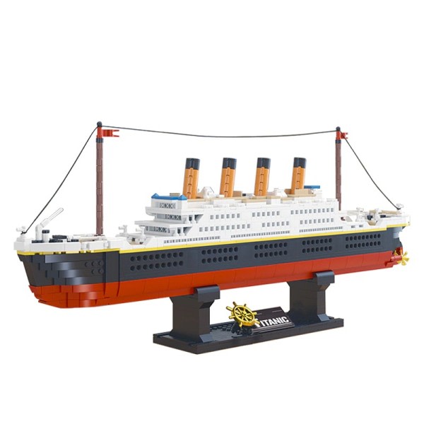 Mini World Famous Film RMS Titanic Skib Model Bygge Klodse Figurer Båd Venner Klodser Legetøj