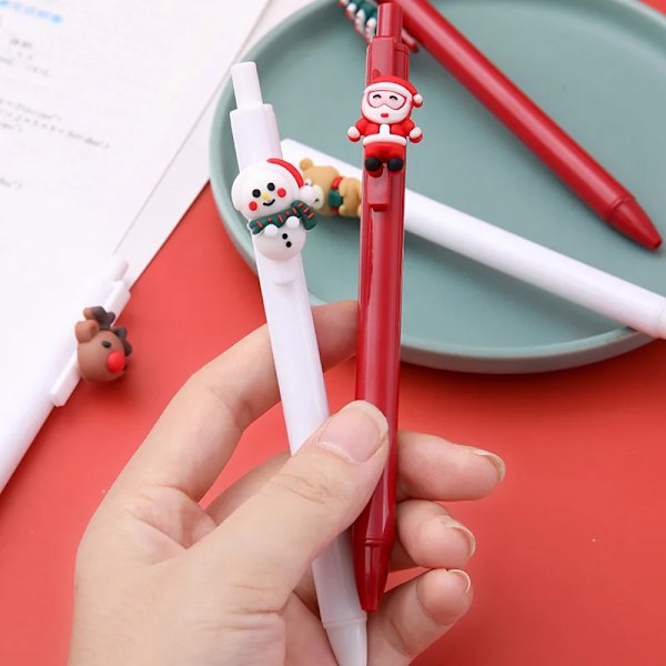 30 bitar Gel penna jul press penna tecknad söt jul present
