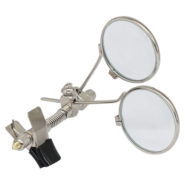 10X Dobbelt linser forstørrelsesglass rustfritt stål klips forstørrelsesglass roterbart MINI forstørrelsesglass