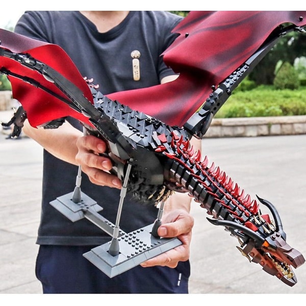 Kreativ MOC Kæmpe Dragon Byggeklodser Model Film Serie Børn Montage Klodser Legetøj til børn