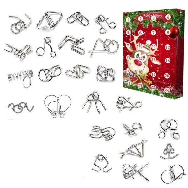 Jul advent kalender kit advent kalender diy pussel leksak för barn tonåringar 24 dagar nedräkning kalender