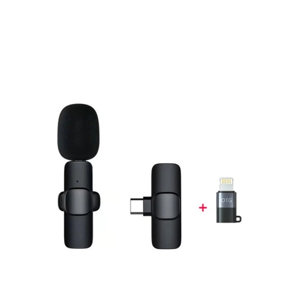 Trådløs Lavalier Mikrofon Bærbar Lyd Video Opptak Mini Mic for iPhone Android Live Broadcast Gaming Phone Mic