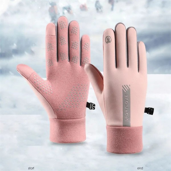 Vinter handsker termisk fleece kold modstand vind vandtæt cykel varm udendørs løb ski vanter