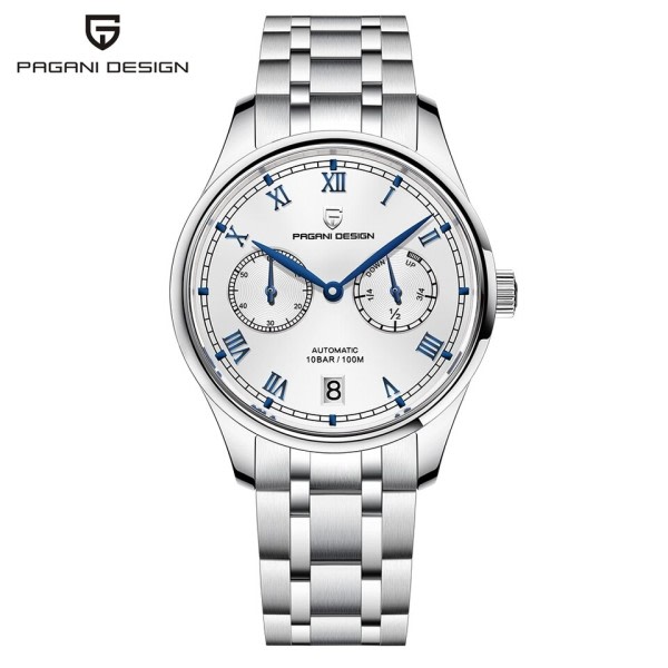 Romertal Pilot Mekaniske ure Safir Glas Energi Opbevaring Automatisk Ur
