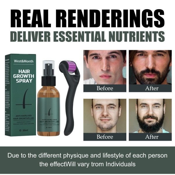 30ml Skägg Growth Oil Roller Set Beard Growth Kit Män's Beard Growth Essence