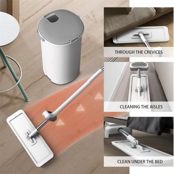 Klem Mopp Magic Flat HandsFree Vask Lazy Mopper for Hus Gulv Rengjøring Husholdning Rengjøring Verktøy