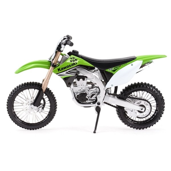 Kawasaki KX 450F Green Die Cast ajoneuvot keräily harrastukset moottoripyörä malli lelut
