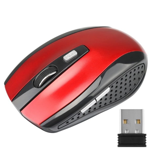 Trådløs Mus Justerbar  DPI Mus 6 knapper Optisk Gaming Mus Gamer Trådløs Mus med USB modtager