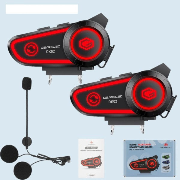 Moottoripyörä kypärä kuulokkeet Stereo Bluetooth Hands Free Puhelu Kolmivärillä Ambient Light