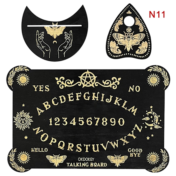 12 tommer tre spådomskunst pendel brett gravert magisk ouija metafysisk melding heks's sett