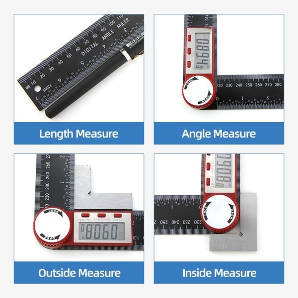 Goniometer Elektronisk Protractor Digital Mätare Vinkel Mätning Verktyg