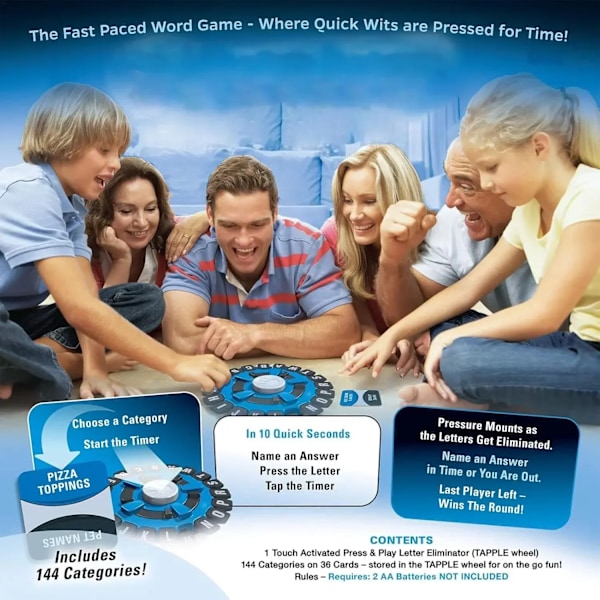 Tapple Board Game Basta Think Word Game Fast-Paced Puzzle Spel
