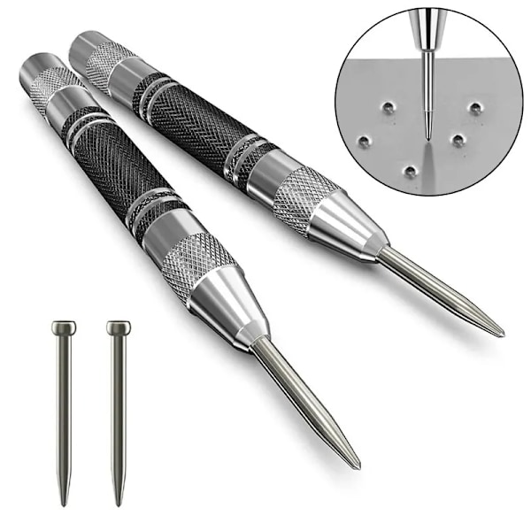 Bästa kvalitet Fjäder Typ Automatisk Center Punch Locator Glas Striker Fönster Breaker Punch Centering Punch Verktyg