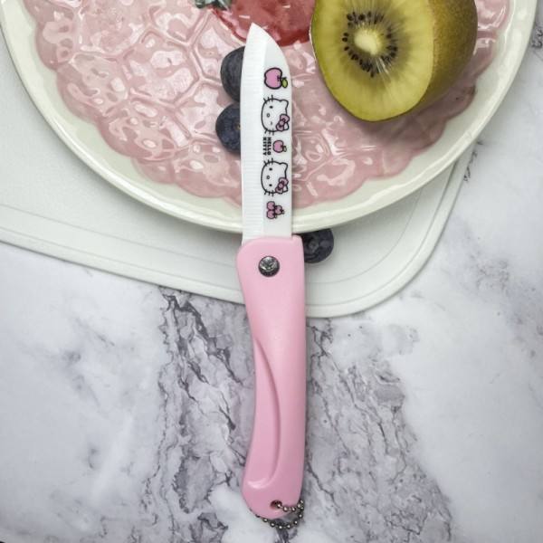 Hello Kitty Cinnamoroll Portable Mini Reise Husholdning Peeler Mat Kniv