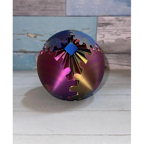 3D Printed Kugghjul Ball Roterande Leksak Skrivbord Dekorativ Modell Ornament