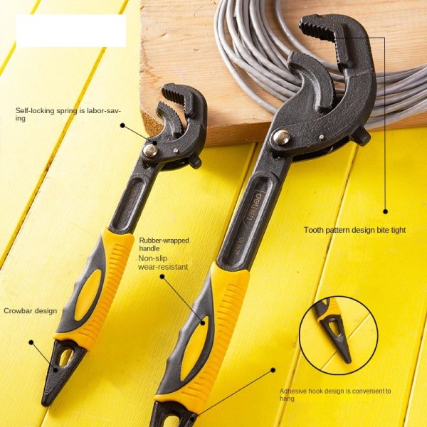 Universal Nøkkel Rør nøkkel Open End Spanner Set Høykarbon Stål Snap N Grip Verktøy