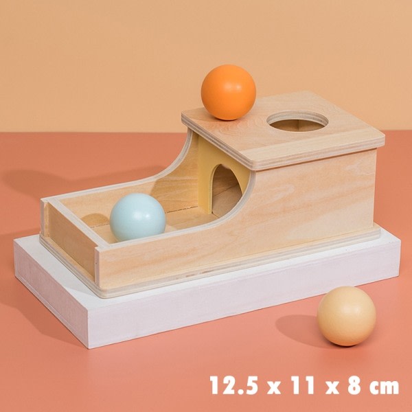 Barn pedagogisk leksak barn montessori objekt permanens box hammare box macaron trä leksaker