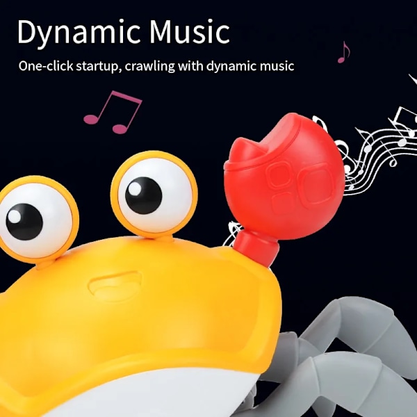 Sensing Crawling Crab Make Time Baby Toys Interactive Waling Dancing Toy with Music Ljud och Lights