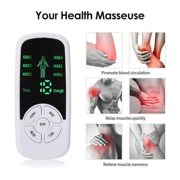 6 tilstande EMS elektrisk muskel terapi stimulator tiere enhed maskine meridian fysioterapi
