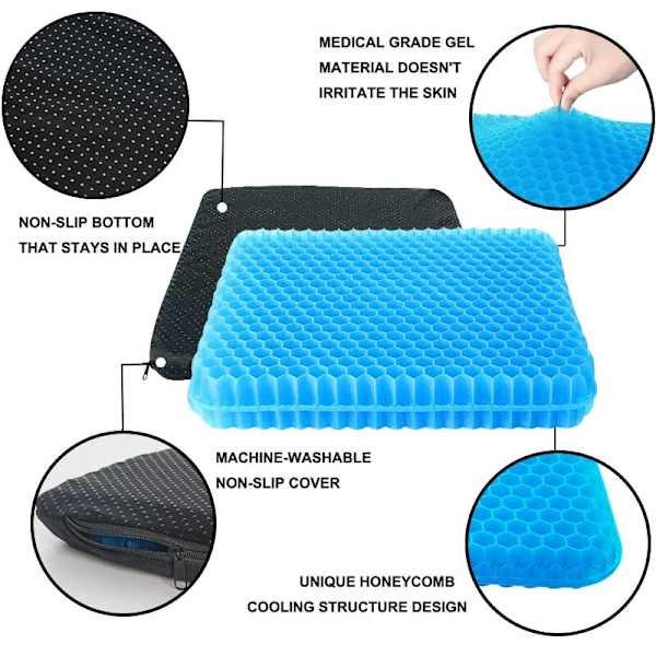 Gel Sitt kudde Sommar Andas Honeycomb Design