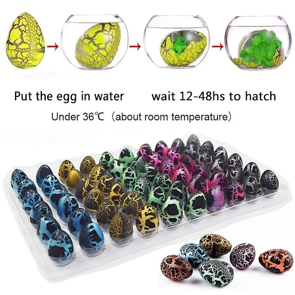 10 bitar Magic Dinosaurie Ägg Kläcker i vatten Växande Dinosaurie Ägg