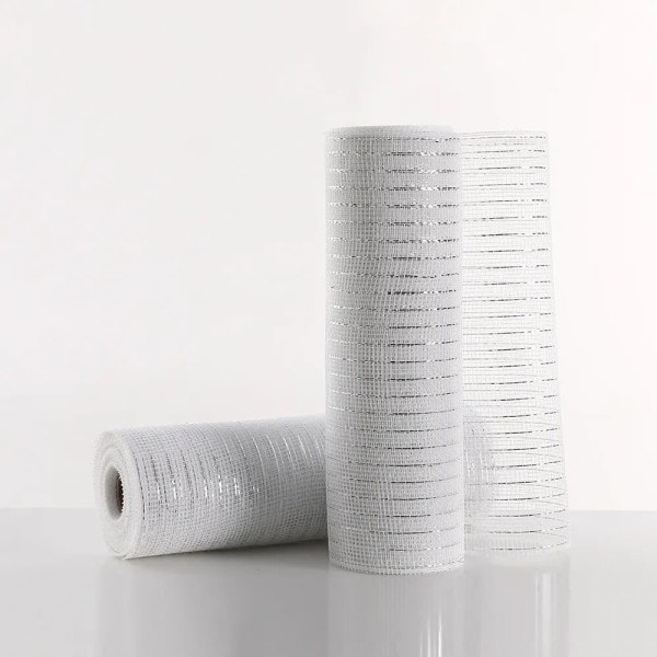 Joulu Seppele Mesh Kulta Siver DIY Joulu Kuusi Nauha koristelu Hyvää Joulua
